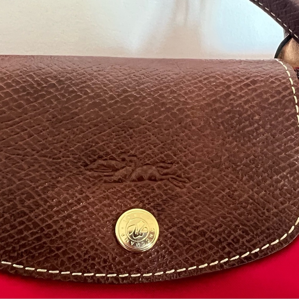 Longchamp Red and Brown Handbag - Picture 3 of 14